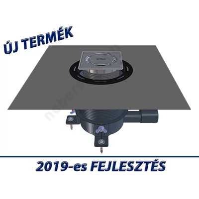 HL541 &quot;Primus blue&quot; épített zuhanylefolyó hajfogóval, szigetelő gallérral, rögzítőtalpakkal