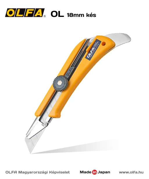 OLFA OL - 18mm-es csavaros rögzítésű kés / sniccer
